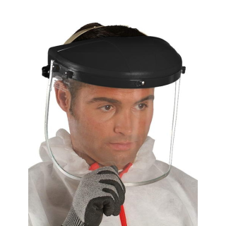 Face shield with flip-up visor