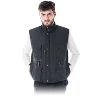 padded work vest with many pockets