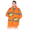 High-visibility jacket in various sizes. Sizes