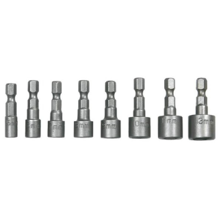 8 Pieces Bit Set 1/4 " Socket 5-13 MM For Cordless Drill Six Sided Socket