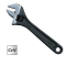 Wrench with ring spanner in different sizes black. Sizes black
