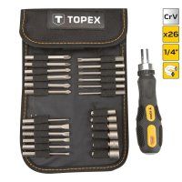 26 tlg. Schraubendreher Bit-Set CrV 1/4"