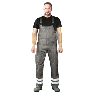 Work dungarees with reflectors
