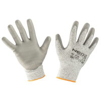 Cut protection gloves level 5 PU-coating size 10