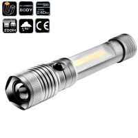 2 in1 magnetic led flashlight with zoom function