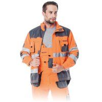 Work jacket with reflectors red, orange or yellow