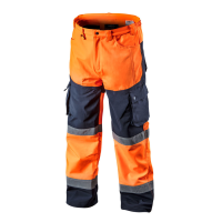 Softshell warning trousers with reflective stripes