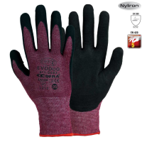 Touch screen work gloves made of nitrile and pu