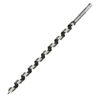 Wood drill made of hardened steel