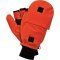 thinsulate stoff handschuhe in orange klappbar offene oder geschlossene fingerspitzen möglich