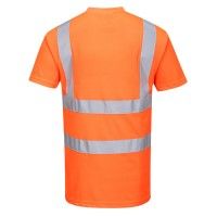 warnschutzshirt von portwest orange atmungsaktiv hintere ansicht