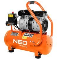 Druckluftkompressor orange mit Rädern