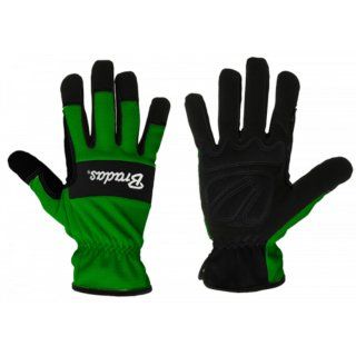 werkzeug handschuhe aus kunstleder von bradas in schwarz grün