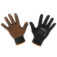 handschuhe mit noppen von neo tools orange schwarz gr....