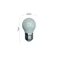 LED-Glühbirne Filament mini Globe milchig E27 4,2W WW