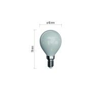 LED-Glühbirne Filament mini Globe milchig E14 4,2W warmweiß
