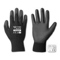 arbeitshandschuhe mit pu-beschichtung in schwarz