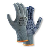 teXXor® Feinstrick-Handschuhe NYLON, Grau/blaue Noppen