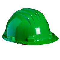 Construction helmet color: green