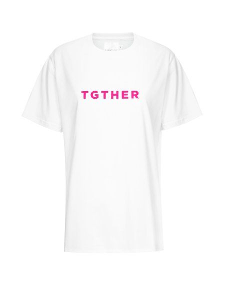 TGTHER T-SHIRT LADYS WEISS PINK mit Brustzugang S