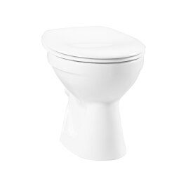 Stand-Tiefspül-WC weiß Abgang waagerecht mit Hygiene-Glasur