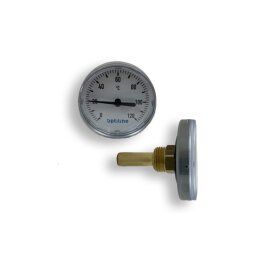 Termometr wskazówkowy 1/2" - 63 mm - okrągły, długość zanurzenia 40 mm, 0 - +120 stopni
