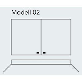 SPRINZ Modern-Line Spiegelschrank Modell 02, 2-türig, verschiedene Ausführungen wählbar