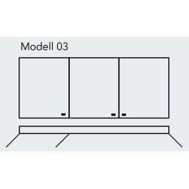 SPRINZ Modern-Line Spiegelschrank Modell 03, 3-türig, verschiedene Ausführungen wählbar