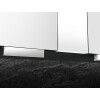 SPRINZ Modern-Line, przygotowany do adaptacji i ściemniania światła białego, 2-drzwiowy, 900 mm, korpus zewnętrzny szkło białe, korpus wewnętrzny aluminium matowe, ściana tylna szkło białe