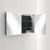 SPRINZ Classical-Line, przygotowany do adaptacji i ściemniania światła białego, 4-drzwiowy, 1400 mm, korpus z zewnątrz i wewnątrz aluminiowy matowy, ściana tylna szklana biała, montaż natynkowy