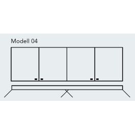 SPRINZ Classical-Line Spiegelschrank Modell 04, 4-türig, verschiedene Ausführungen wählbar