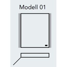 SPRINZ Elegant-Line szafa z lustrem model 01, 1-drzwiowa, dostępne różne wersje