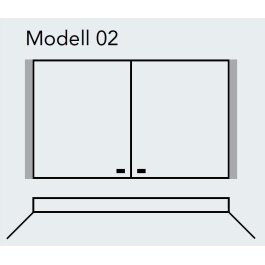 SPRINZ Elegant-Line Spiegelschrank Modell 02, 2-türig, verschiedene Ausführungen wählbar