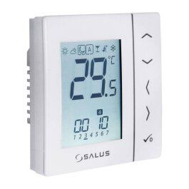 Salus 4 in 1 Funkraumthermostat VS10WRF mit LCD Anzeige , weiß, 230V