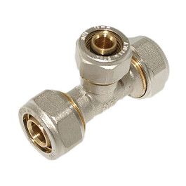 Klemmring Schraubfitting T-Stück für Verbundrohr 26mm x 20mm x 16mm