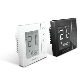 Cyfrowy termostat pokojowy VS30 z wyświetlaczem LCD, czarny, 230V, podtynkowy
