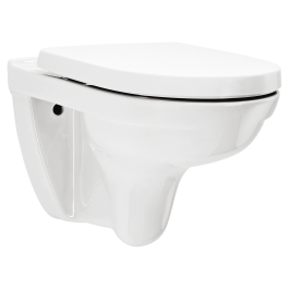 O.novo Combi-Pack Wand-Tiefspül-WC, mit DirectFlush, WC-Sitz mit Quick Release und Absenkautomatik, weiß
