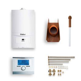 Vaillant VCW206/7-2 ecoTEC pure gas condensing combi boiler natural gas E/H VRC700/6 Roof duct red