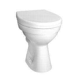 Stand-Tiefspül-WC, spülrandlos, weiß mit Hygiene-Glasur