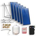 ZUP Solarkollektorenpaket 2 bis 5 Kollektoren Flach- oder Aufdach zur Auswahl