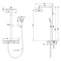 PROFILINE Thermostat-Duschsystem LUCCA M L&auml;nge...
