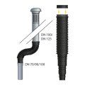 OHA-Universal-Flex-Anschlussschlauch DN 100 &amp; DN 125 - flex. Verbindung zwischen Dunsthut &amp; Fallrohr